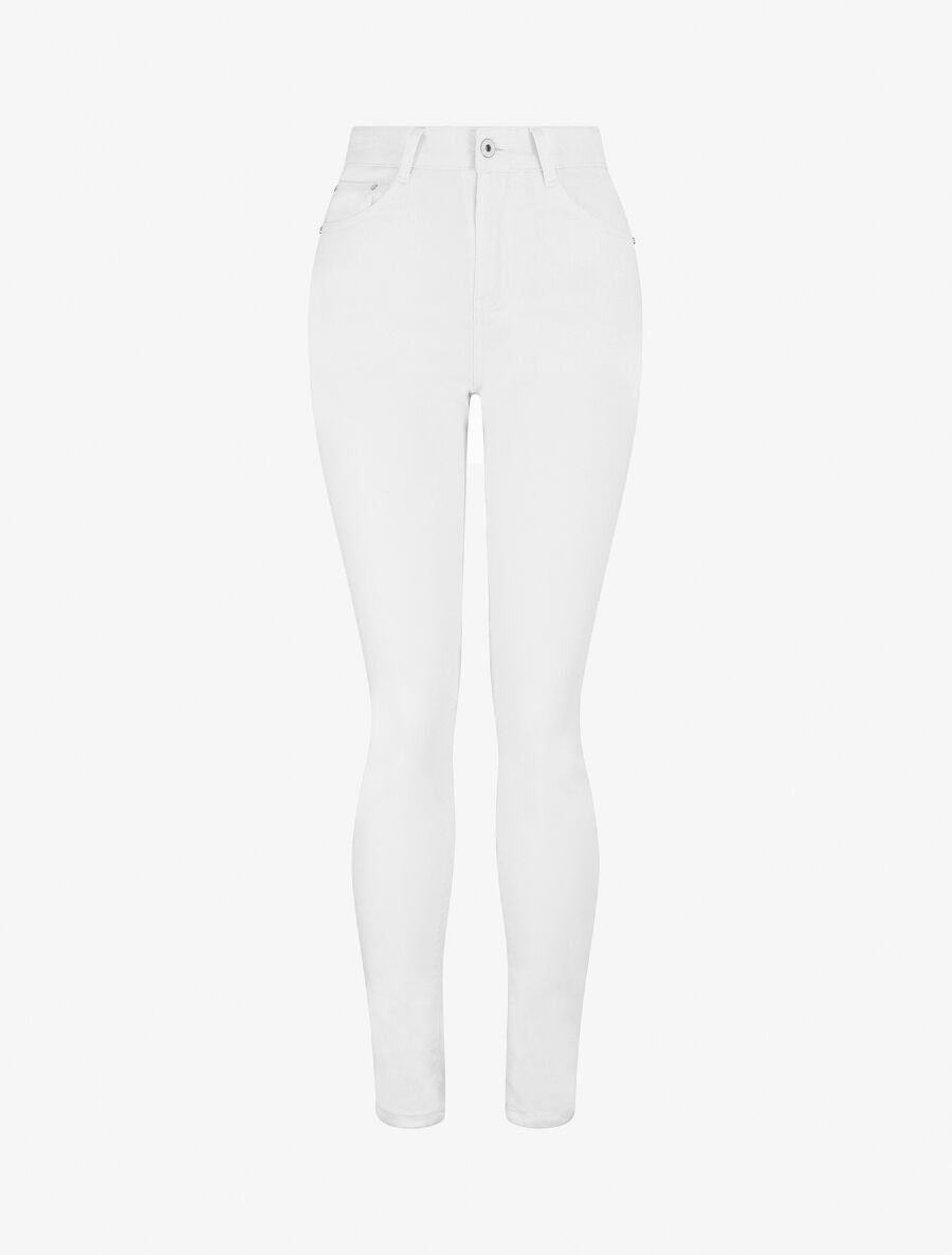 Jean taille haute slim - Blanc - 1
