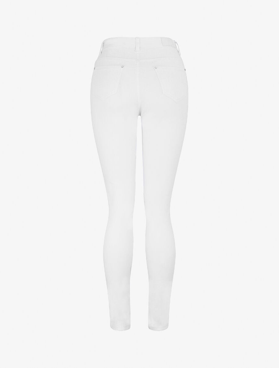 Jean taille haute slim - Blanc - 2