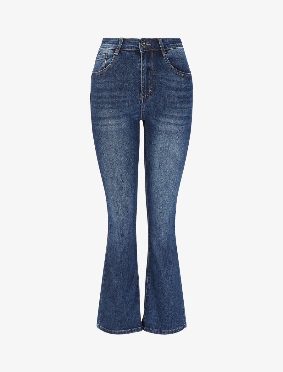 Jean push up coupe flare - Bleu - 1