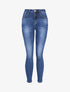Jeans skinny taille haute délavé - Bleu denim - 1
