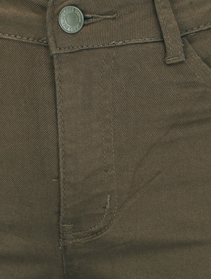 Jean uni taille standard coupe flare - Kaki - 3