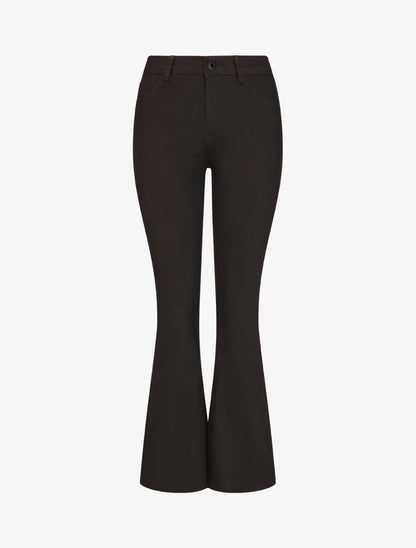 Jean uni taille standard coupe flare - Noir - 1