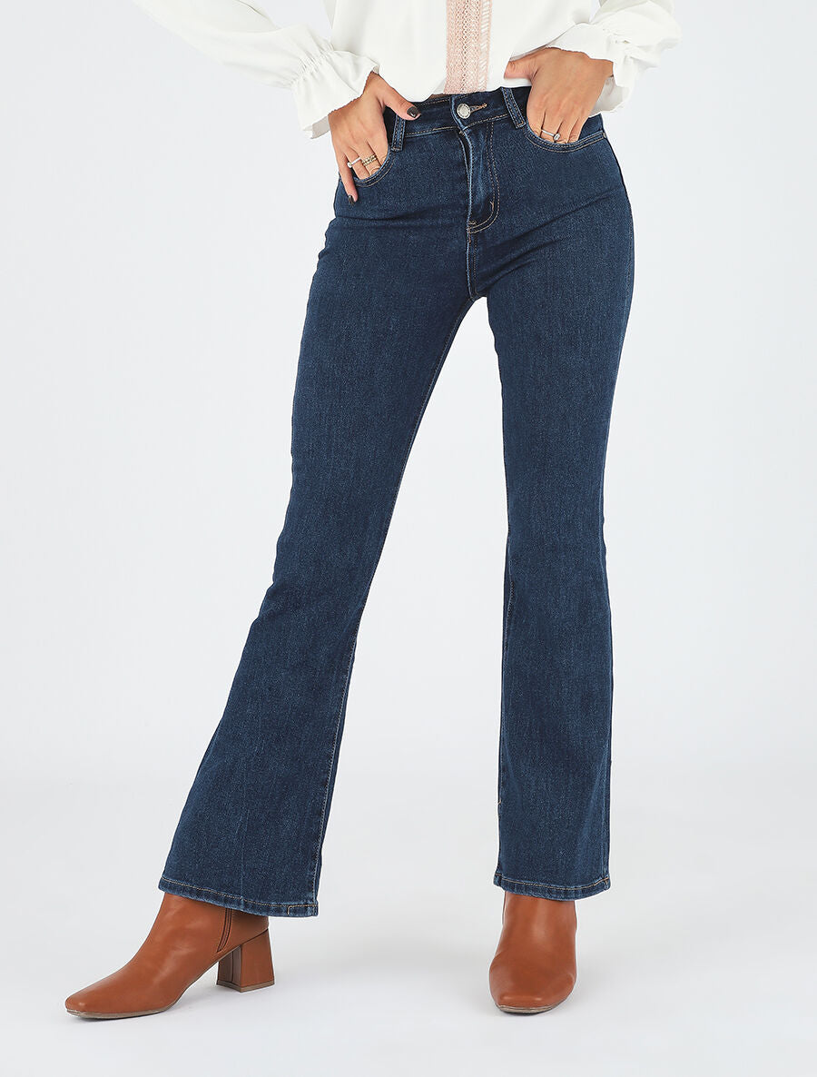 Jean flare taille standard - Bleu brut - 4