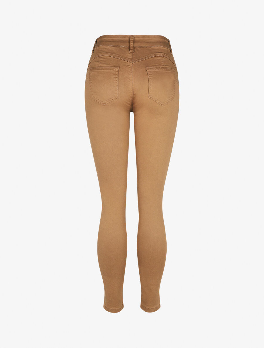 Jean skinny grande taille push up - Camel - 2
