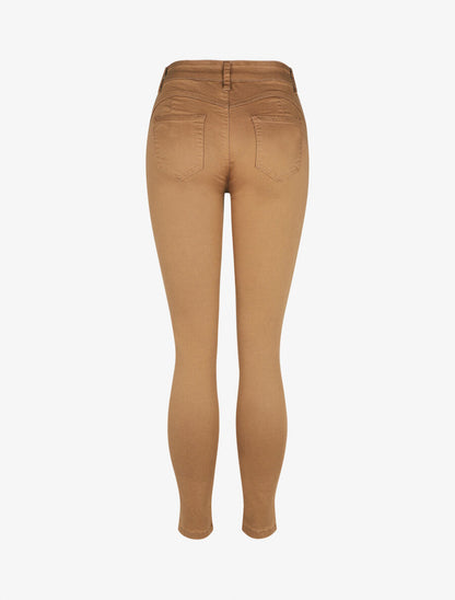 Jean skinny grande taille push up - Camel - 2