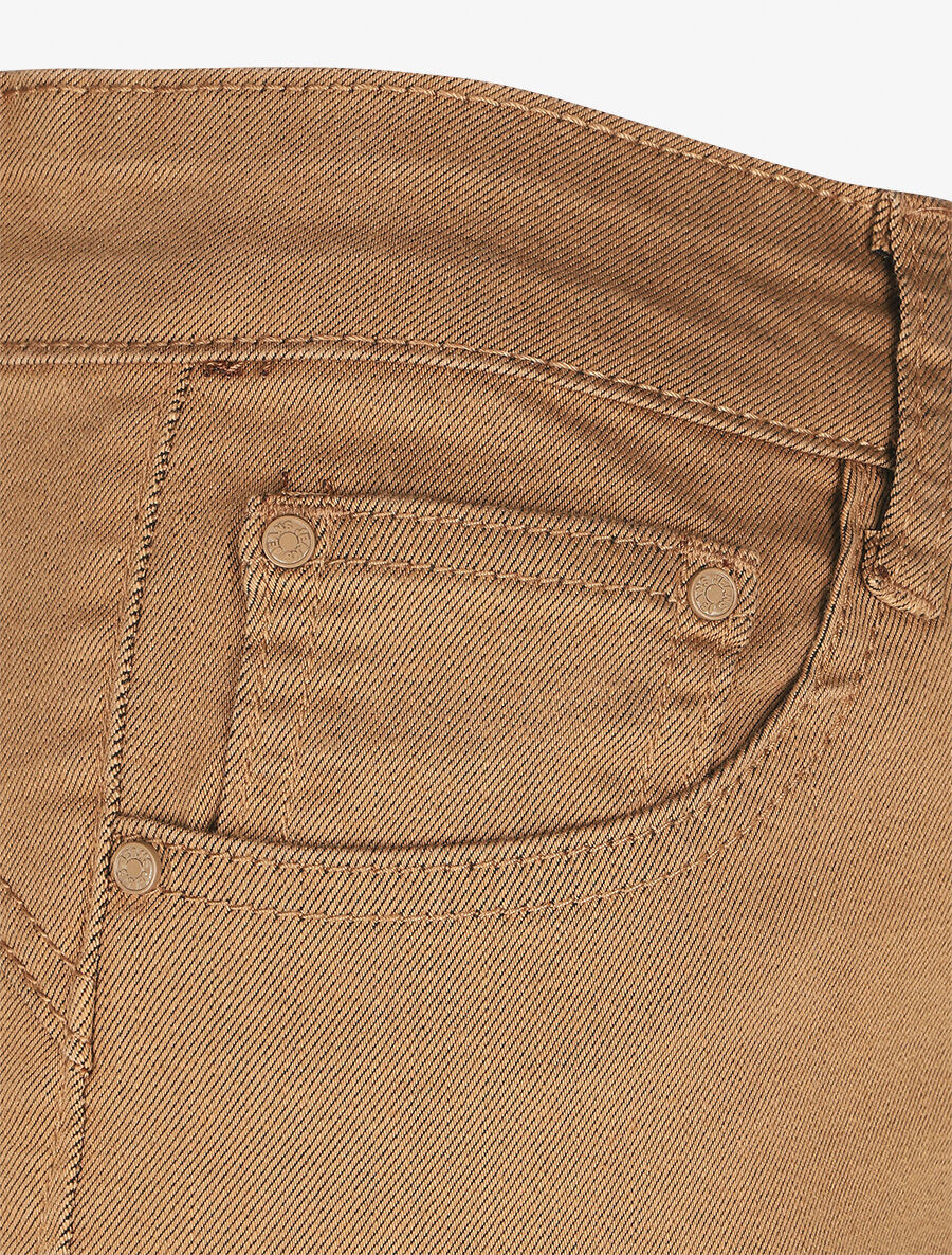 Jean skinny grande taille push up - Camel - 3