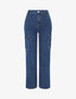 Jean style cargo coupe boyfriend - Bleu - 1