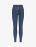 Jean effet ventre gainé coupe skinny - Bleu - 1