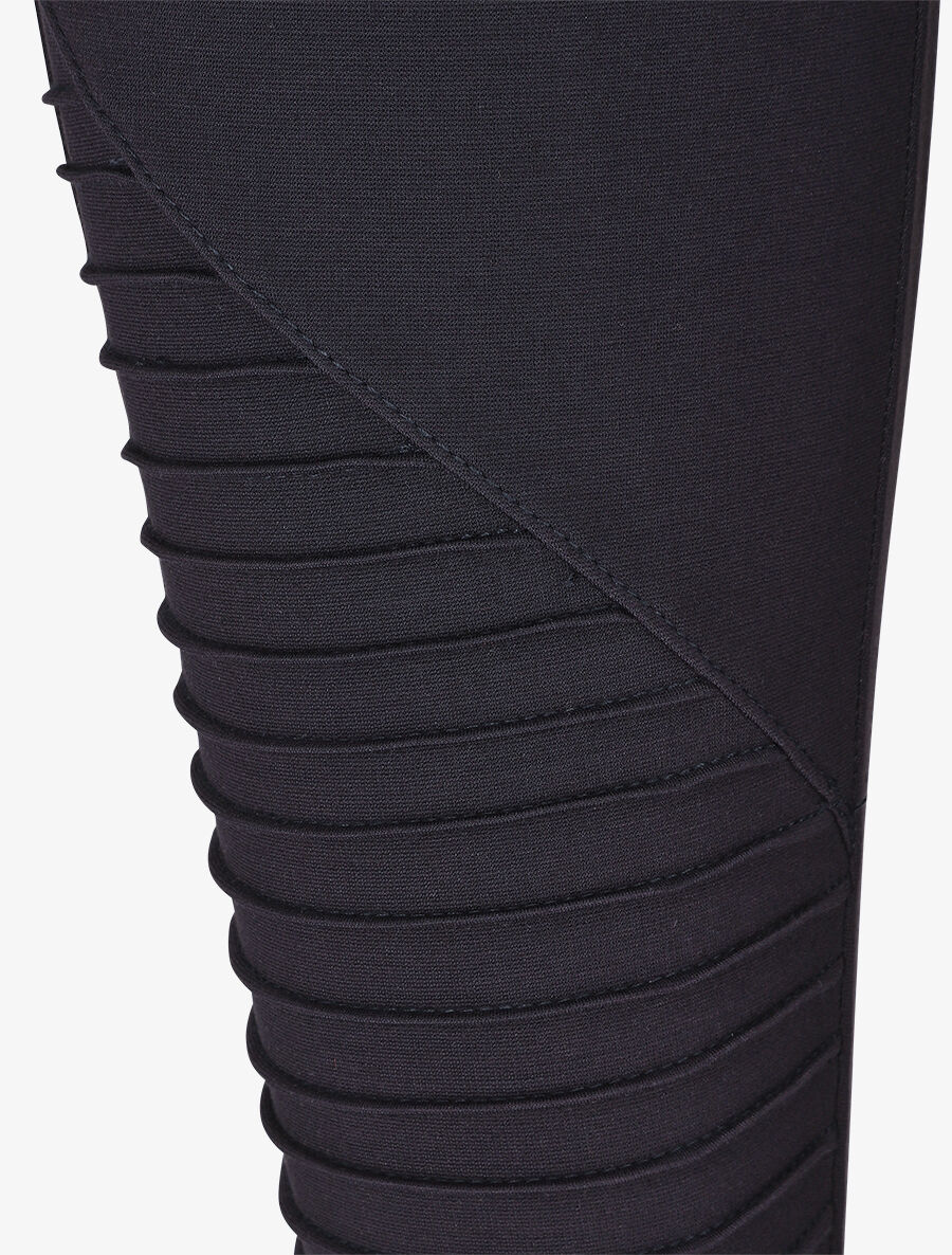 Legging grande taille style motard - Marine - 3
