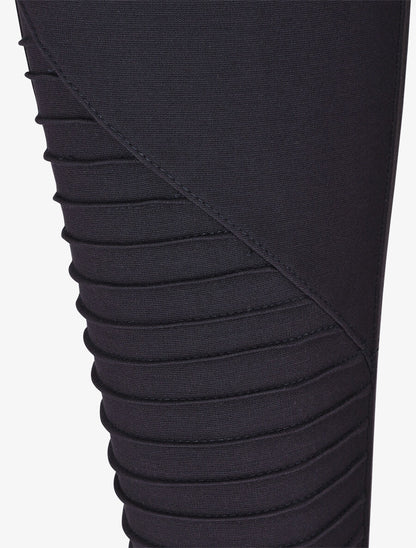 Legging grande taille style motard - Marine - 3