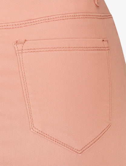 Jupe unie droite classique - Rose poudré - 3