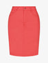 Jupe unie droite classique - Corail - 1