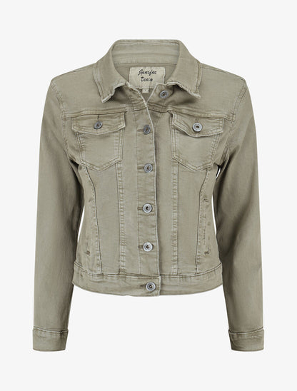 Veste unie coupe droite - Kaki - 1