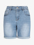 Short en jean ajusté taille standard - Bleu clair - 4