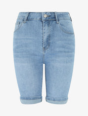 Bermuda en jean coupe slim - Bleu - 1