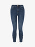 Jean push up coupe slim à boutons décoratifs - Bleu - 1