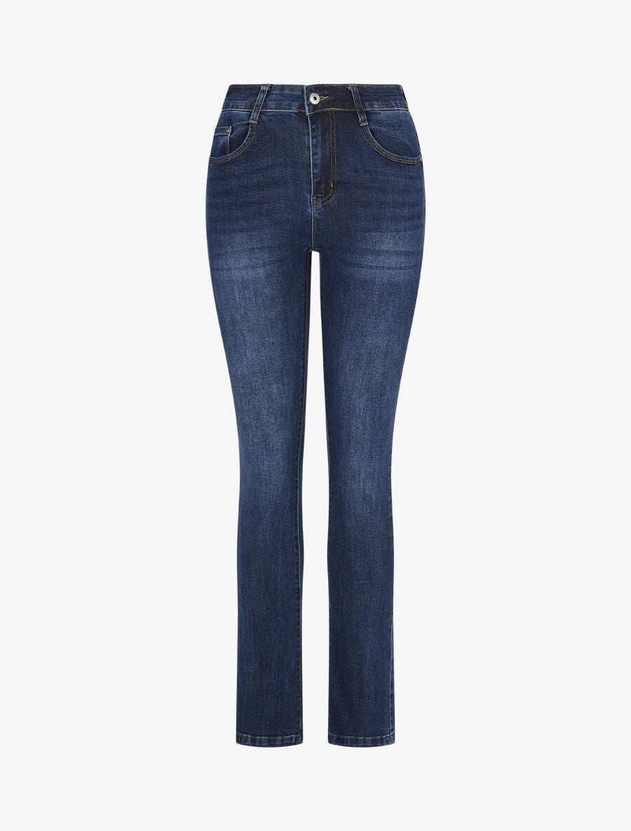 Jean push up classique coupe slim - Bleu brut - 1
