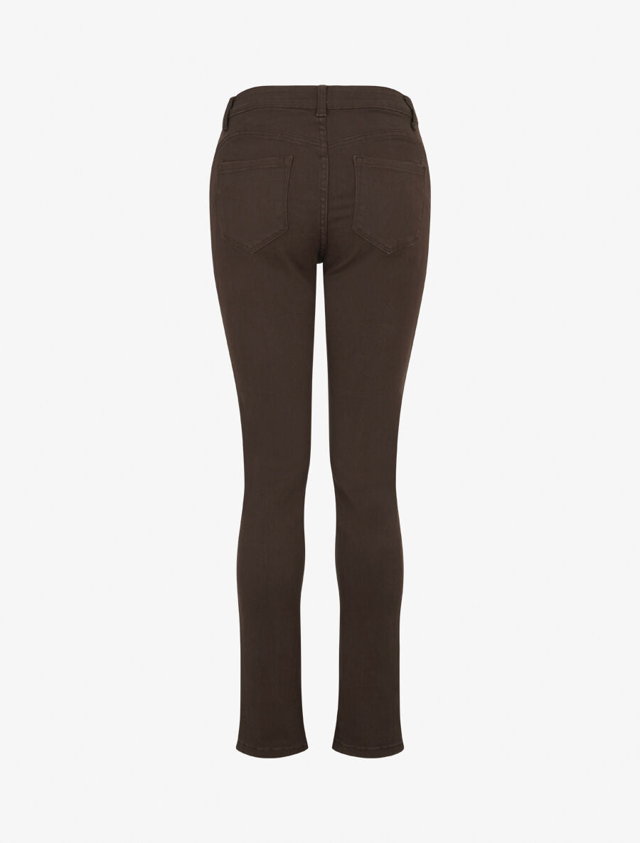 Jean slim push-up basique - Marron - 2