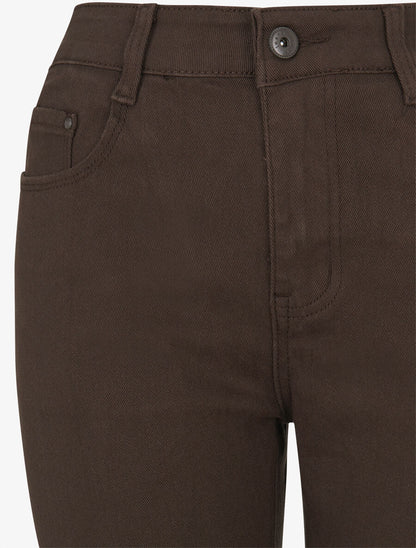 Jean slim push-up basique - Marron - 3