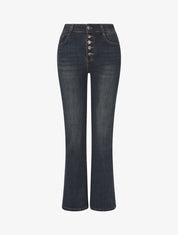 Jean push up coupe droite - Bleu denim - 1
