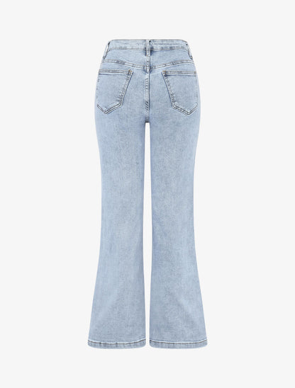 Jean classique coupe flare - Bleu - 2