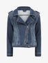 Veste en jean zippée - Bleu foncé - 4