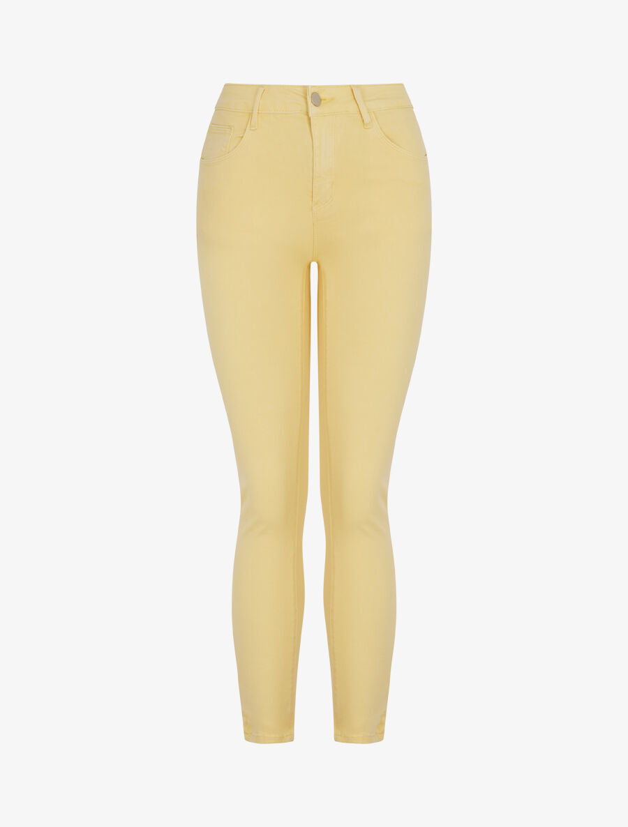 Jean uni standard coupe slim - Jaune - 1
