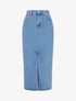 Jupe midi en jean taille haute - Bleu - 4