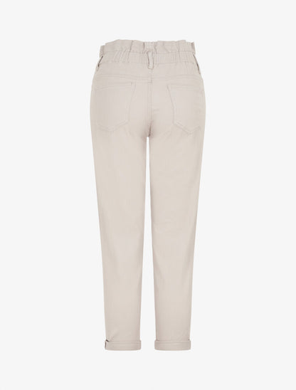 Jean mom taille haute froncée - Gris clair - 2