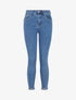 Jean coupe skinny bords retroussés - Bleu - 4