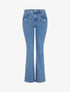 Jean bootcut à poches boutonnées - Bleu - 4