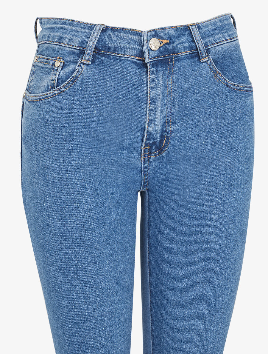 Jean push up retroussé coupe skinny grande taille - Bleu - 3