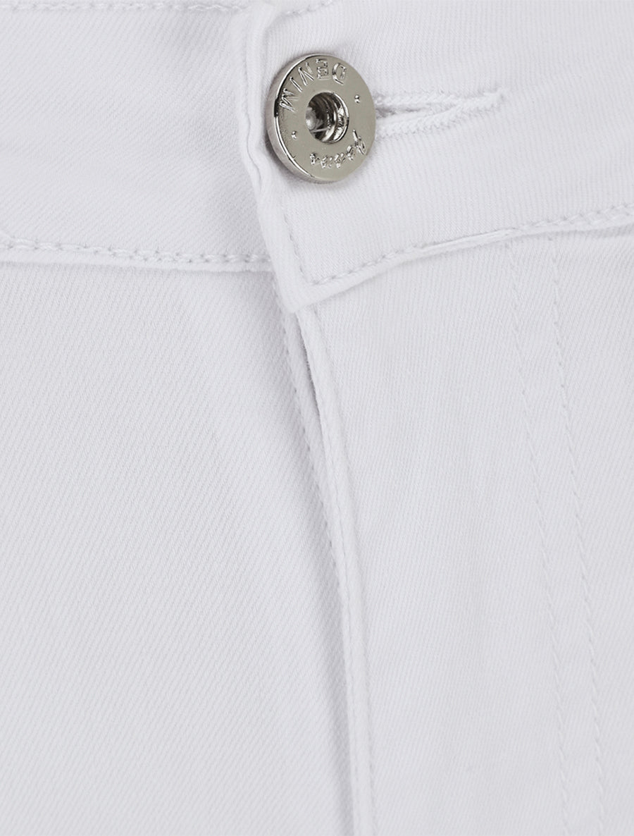 Jean droit basique taille haute - Blanc - 3