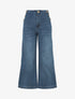 Jean ample taille haute style pont - Bleu - 1
