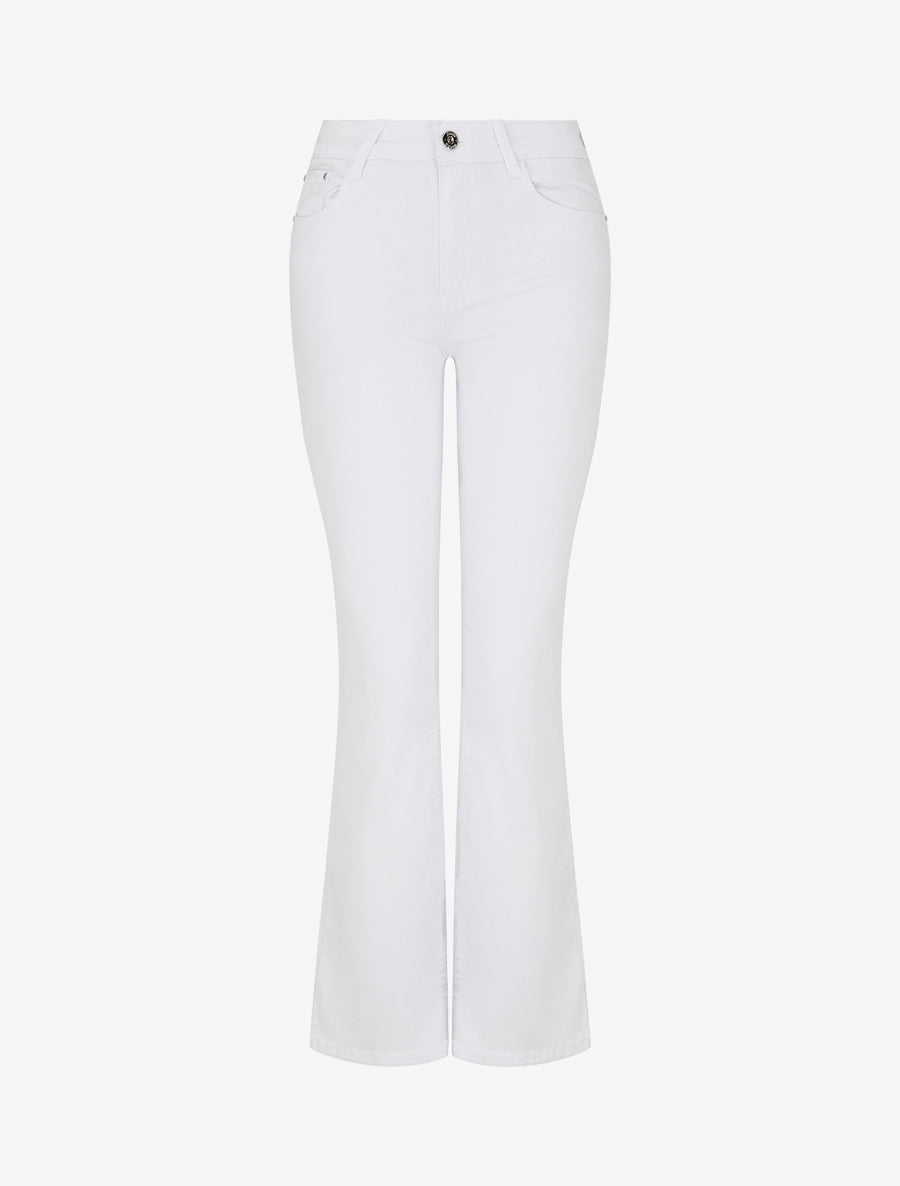 Jean uni coupe bootcut - Blanc - 1