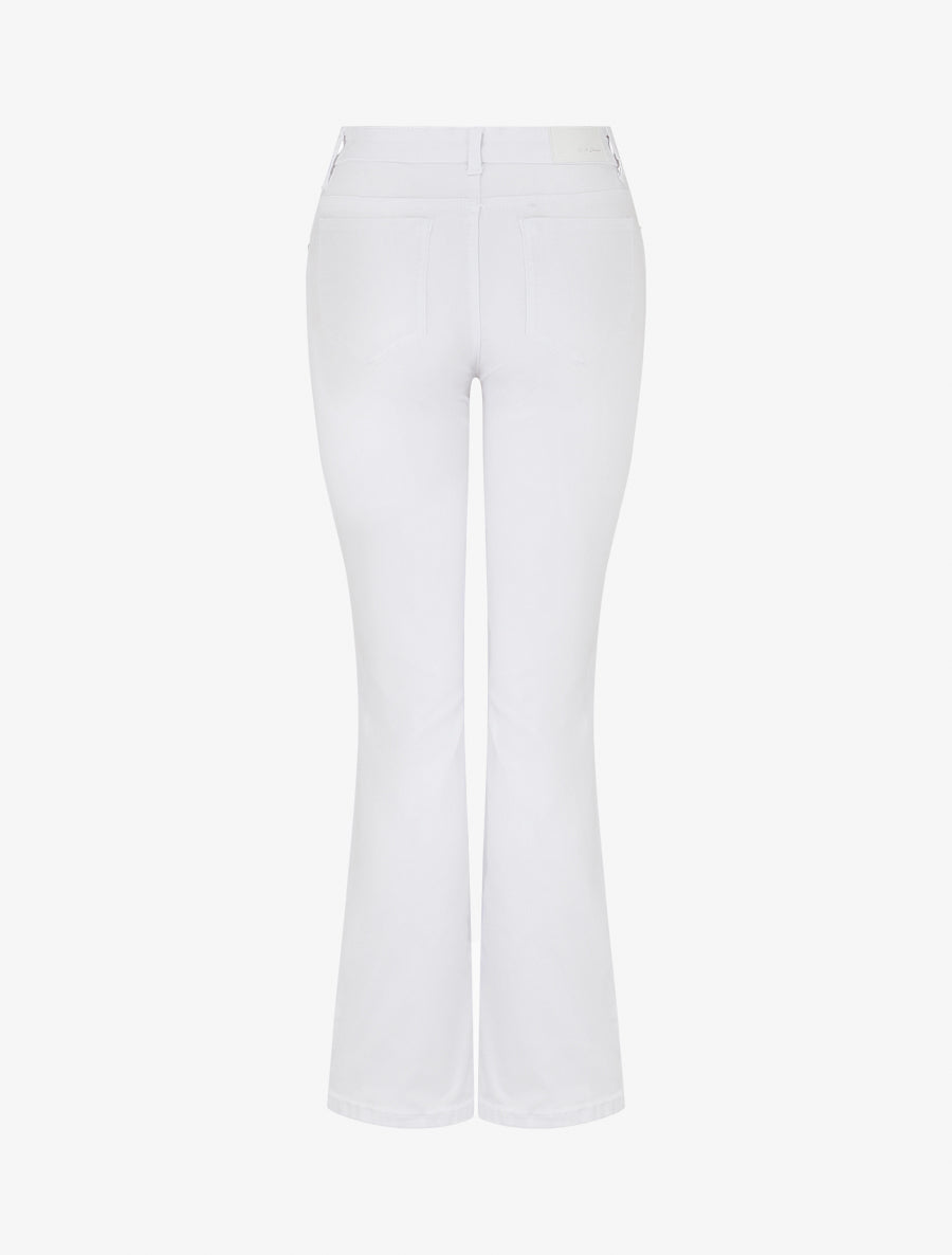 Jean uni coupe bootcut - Blanc - 2