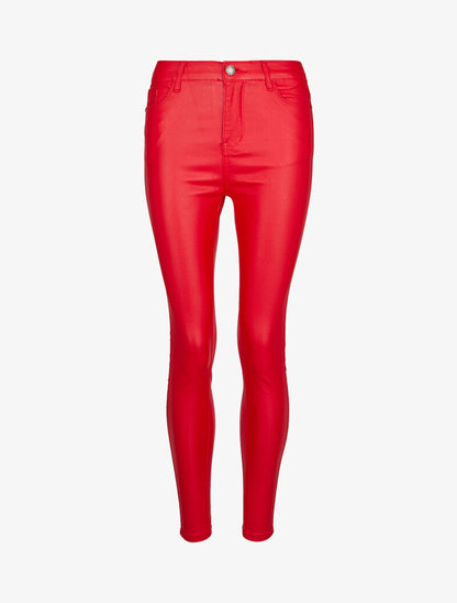 Jean enduit ultra skinny - Rouge - 3