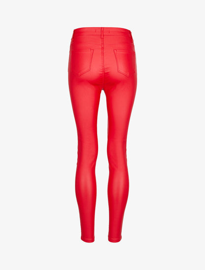 Jean enduit ultra skinny - Rouge - 4