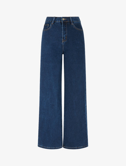 Jean ample à taille standard - Bleu foncé - 1