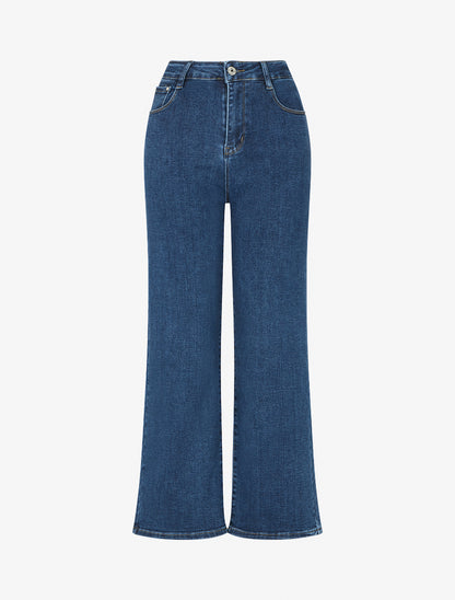 Jean ample à taille standard - Bleu foncé - 1
