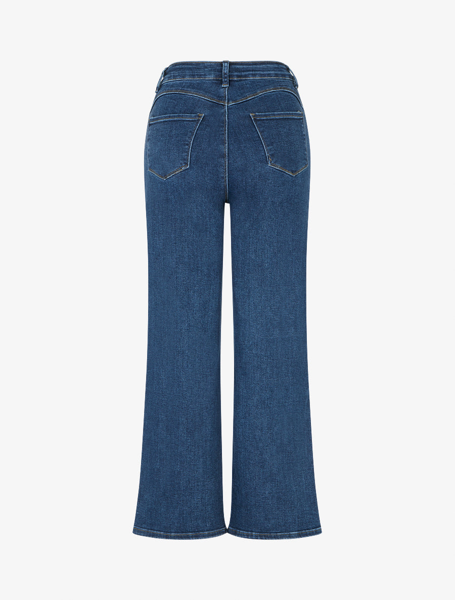 Jean ample à taille standard - Bleu foncé - 2