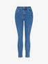 Jean coupe skinny taille haute - Bleu - 1