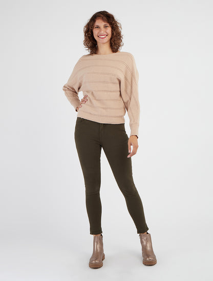 Skinny jeans met standaard taille - Kaki