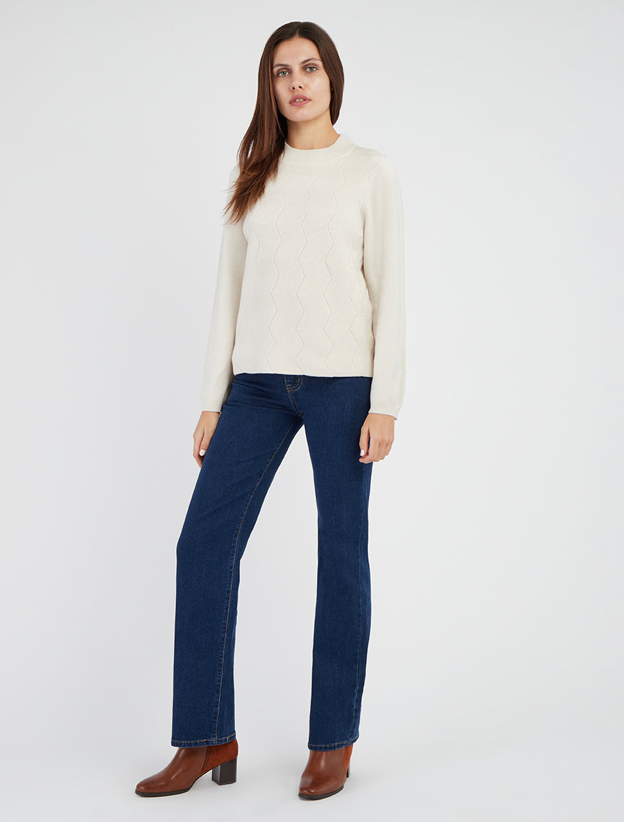 Jean met rechte pasvorm en standaard taille - Blauwe denim
