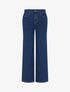 Jean grande taille coupe droite à taille haute - Bleu - 1