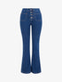Jean flare boutonné - Bleu brut - 1