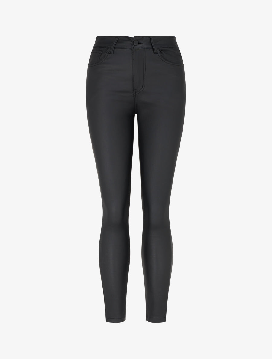 Jean push up enduit - Noir - 1