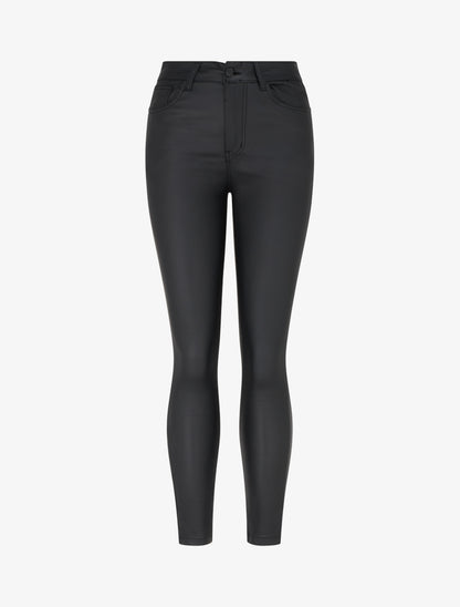 Jean push up enduit - Noir - 1