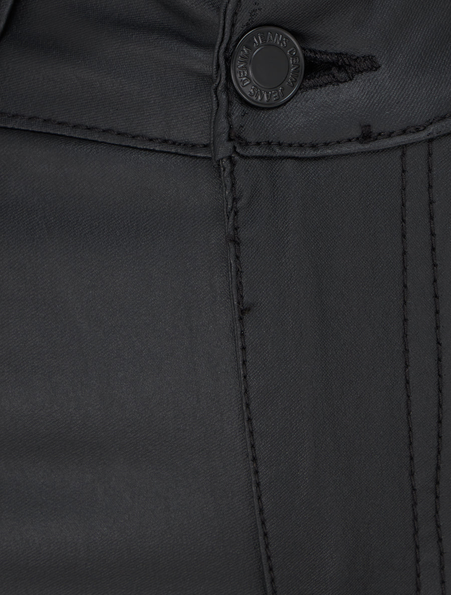Jean push up enduit - Noir - 3