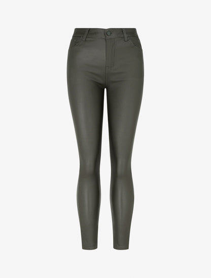 Jean push up enduit - Kaki - 1